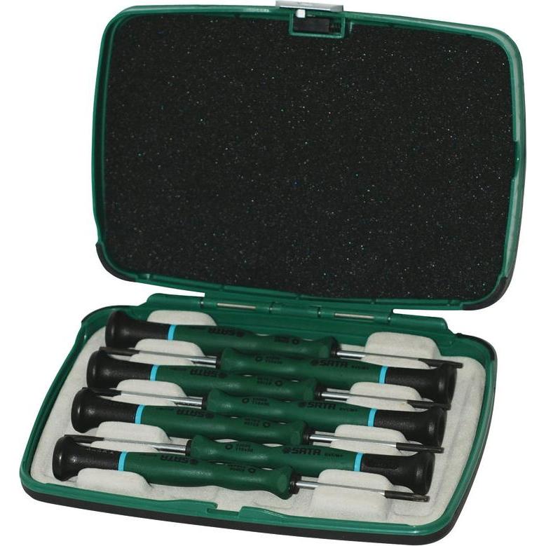 SATA, Cacciavite, Set di cacciaviti elettronici Torx 7 pezzi in scatola di montaggio (Pin-torx)