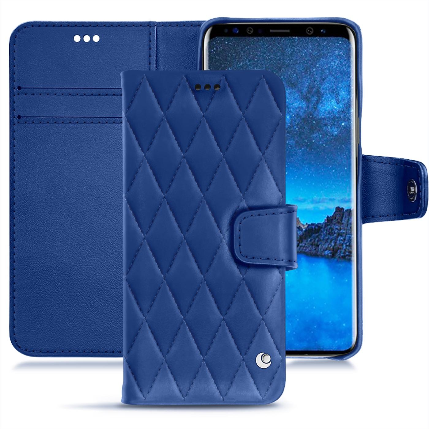 Thumbnail - Noreve Lederschutzhülle Wallet (Samsung Galaxy S9+), Smartphone Hülle, Blau