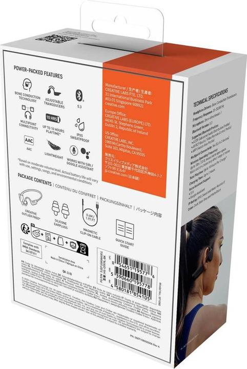 Actual product image Creative Słuchawki kostne Outlier FREE Plus BK (10 h, Wireless)