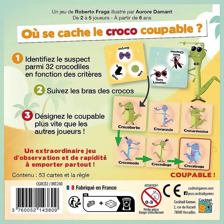 Immagine prodotto Asmodée Tischspiel RapidCroco (FR) (Francese, 2 - 5 Giocatori)
