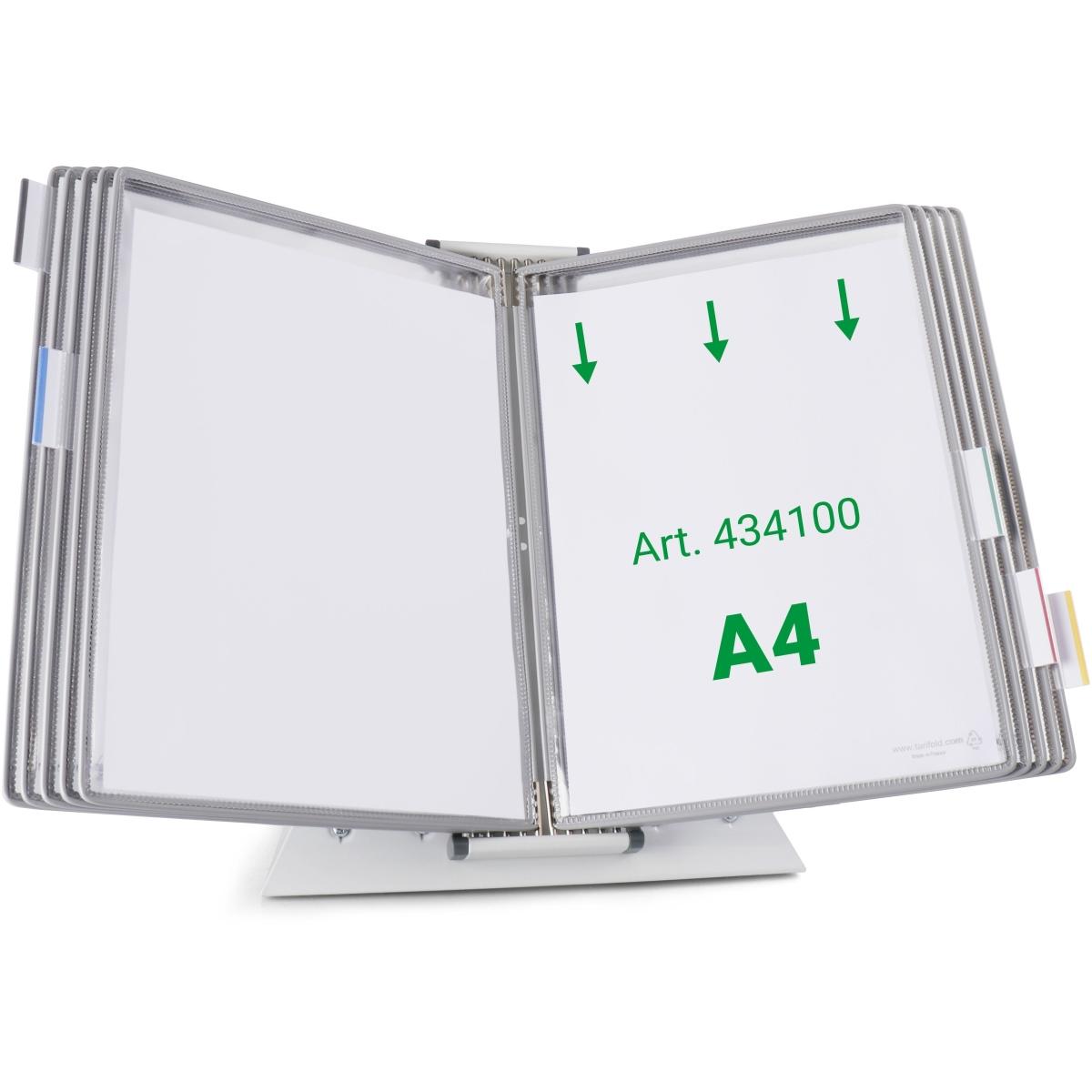 Tarifold, Informationsschild, Sichttafelsystem 434100 DIN A4 grau mit 10 St. Sichttafeln