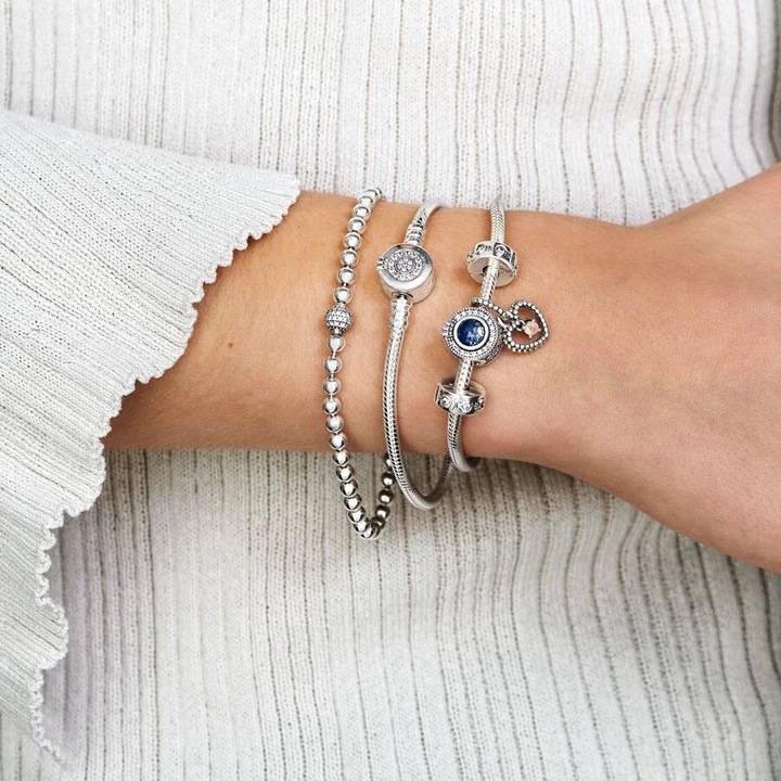 Produktbild Pandora Snake Chain Crown Clasp Armband (19 cm, Sterlingsilber)