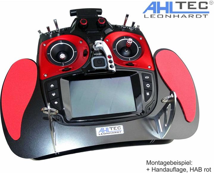 AHLtec Senderpult Graupner MZ-32 & MZ-16 BLACK mit Standard Senderpultbügel, ohne Handauflagen
