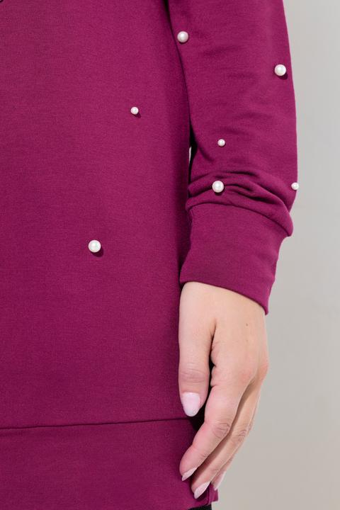 Produktbild Miamoda Sweatshirt, Zierperlen, Langarm (46)