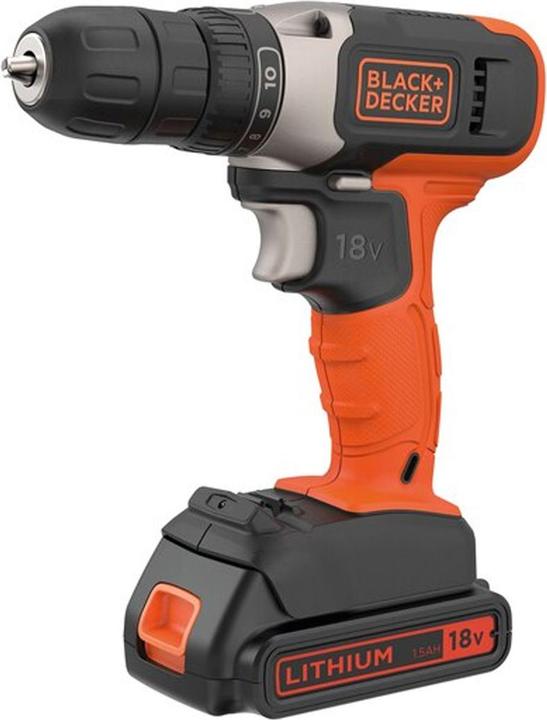 Black & Decker Black+Decker BCD001C2-QW 18V Akkuschrauber inkl. 2 Akkus
