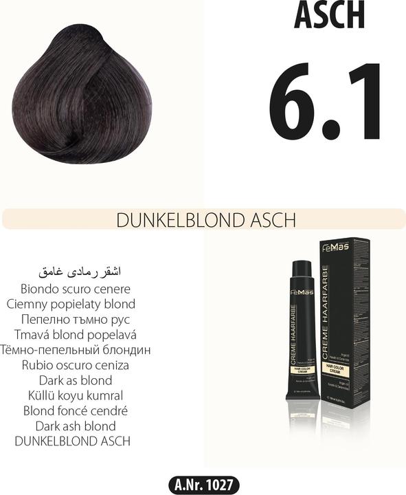 Image du produit FemMas (4.01) Coloration pour cheveux brun froid 100ml (4.01 Brun moyen froid)