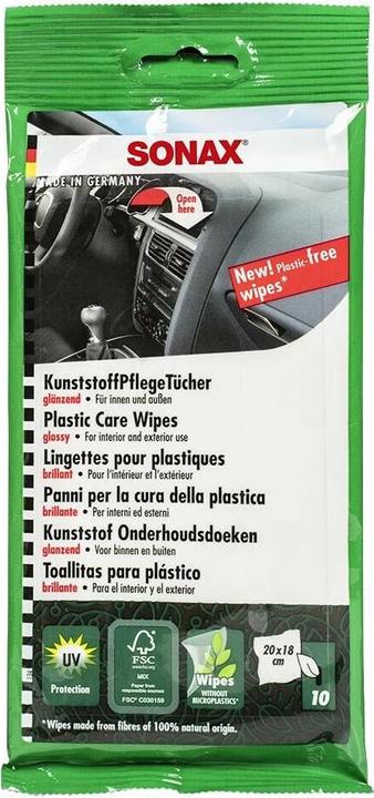 Produktbild Sonax KunststoffPflegeTücher "glänzend" Beutel à 10 St.