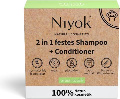 Actual product image Niyok 2in1 Green touch (Solid shampoo)