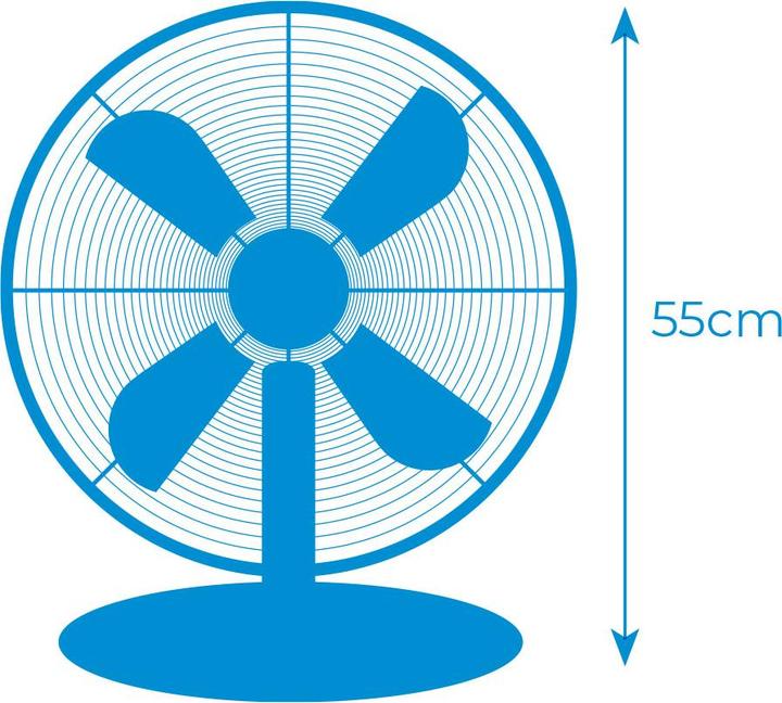 Produktbild EDM Enzo Tafelventilator 40cm draaiend 60W chroom - 8652550 (61.70 dB)