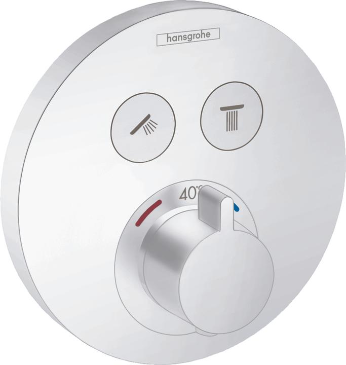 Produktbild hansgrohe ShowerSelect S Thermostat Unterputz für 2 Verbraucher (mattweiss)