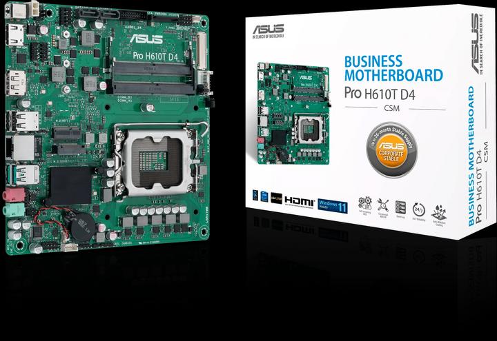 Produktbild ASUS MB PRO H610T -CSM (LGA 1700, Intel H610, Mini-ITX)