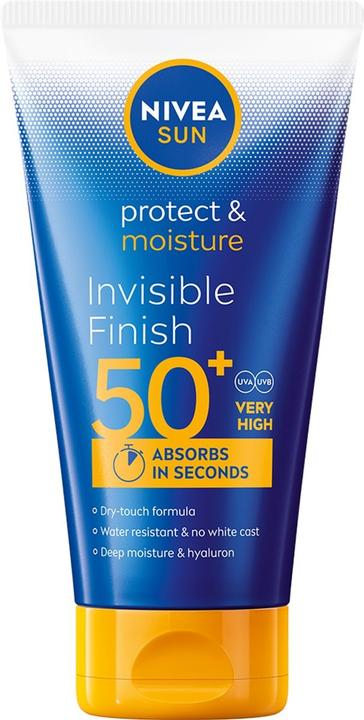 Immagine prodotto NIVEA Sun Protect & Hydrate Invisible Finish Spf50+ Sunscreen (Latte solare, SPF 50+)