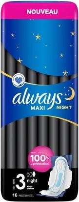 Actual product image Always Maxi Sanitary Towels with Wings Ultra Absorbent Leak Proof Barriers (16 x)