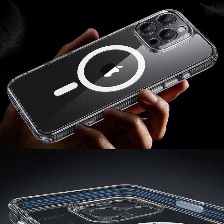 Produktbild ESR Etui Classic Pro Set Halolock MagSafe na iPhone 16 Pro - przezroczyste (Apple iPhone 16 Pro)