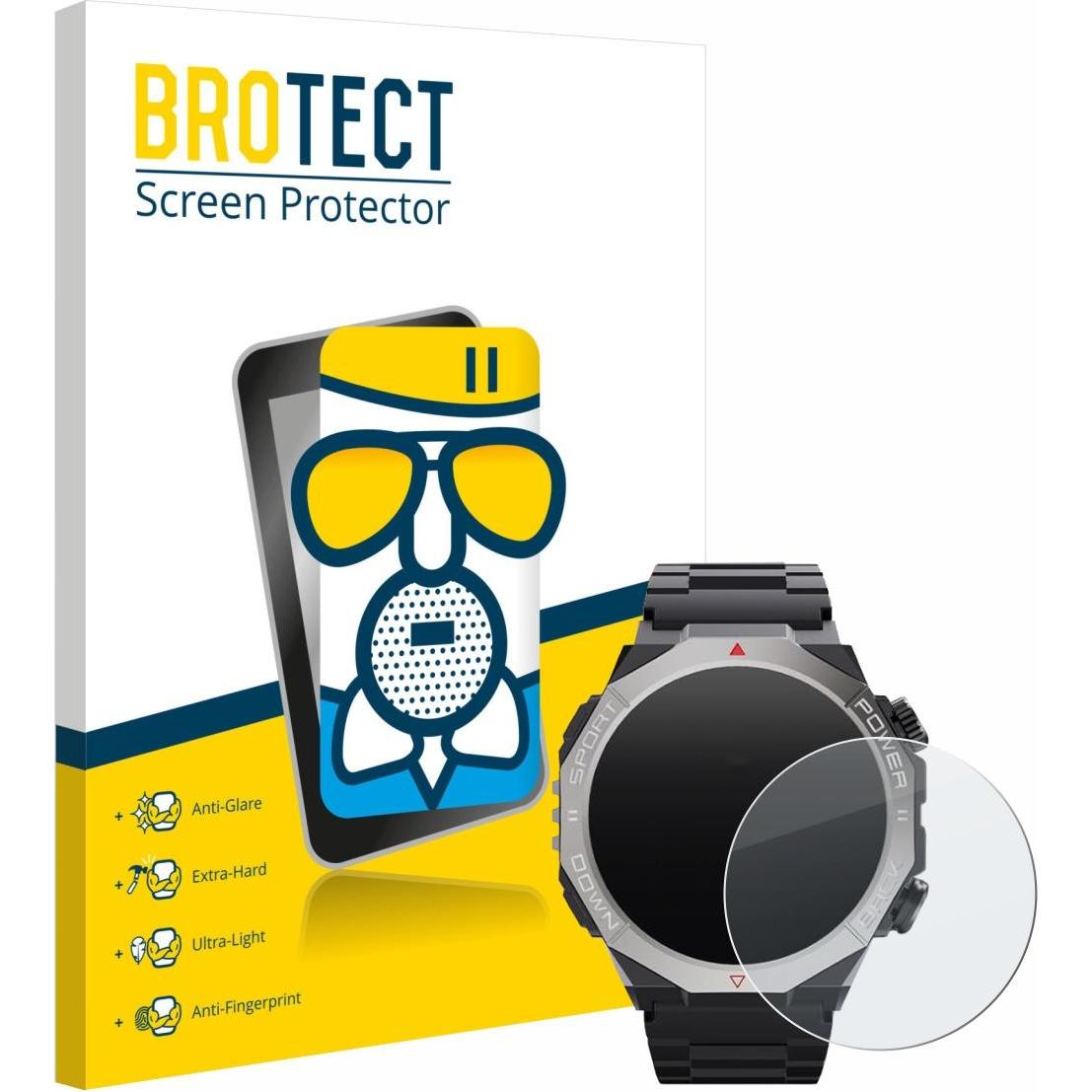 BROTECT Schutzglas Schutzfolie Displayschutz Display Schutz Glas Folie matt, Smartwatch Schutzfolie, Grau