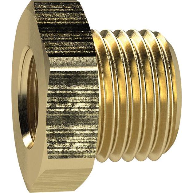 Magni, Rohrverbindungstechnik, RIEGLER 134451-MS251K134 Reduziernippel kurz, G 1 a., G 3/4 i., SW 38, Messing, 1Stk