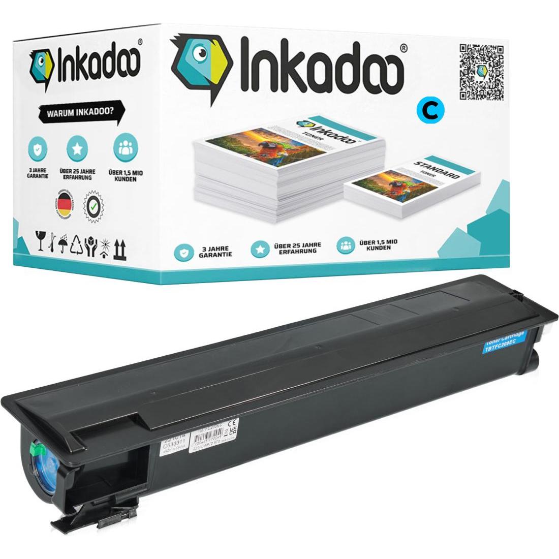 Inkadoo, Toner, Kompatibel Toner für Toshiba T-FC415E Tonerkartusche (C)