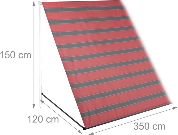 Immagine prodotto Relaxdays Tenda da sole con braccio a caduta (3.50 m)