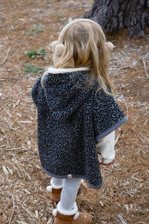 Immagine prodotto Cloby Teddy Poncho grigio leopardo