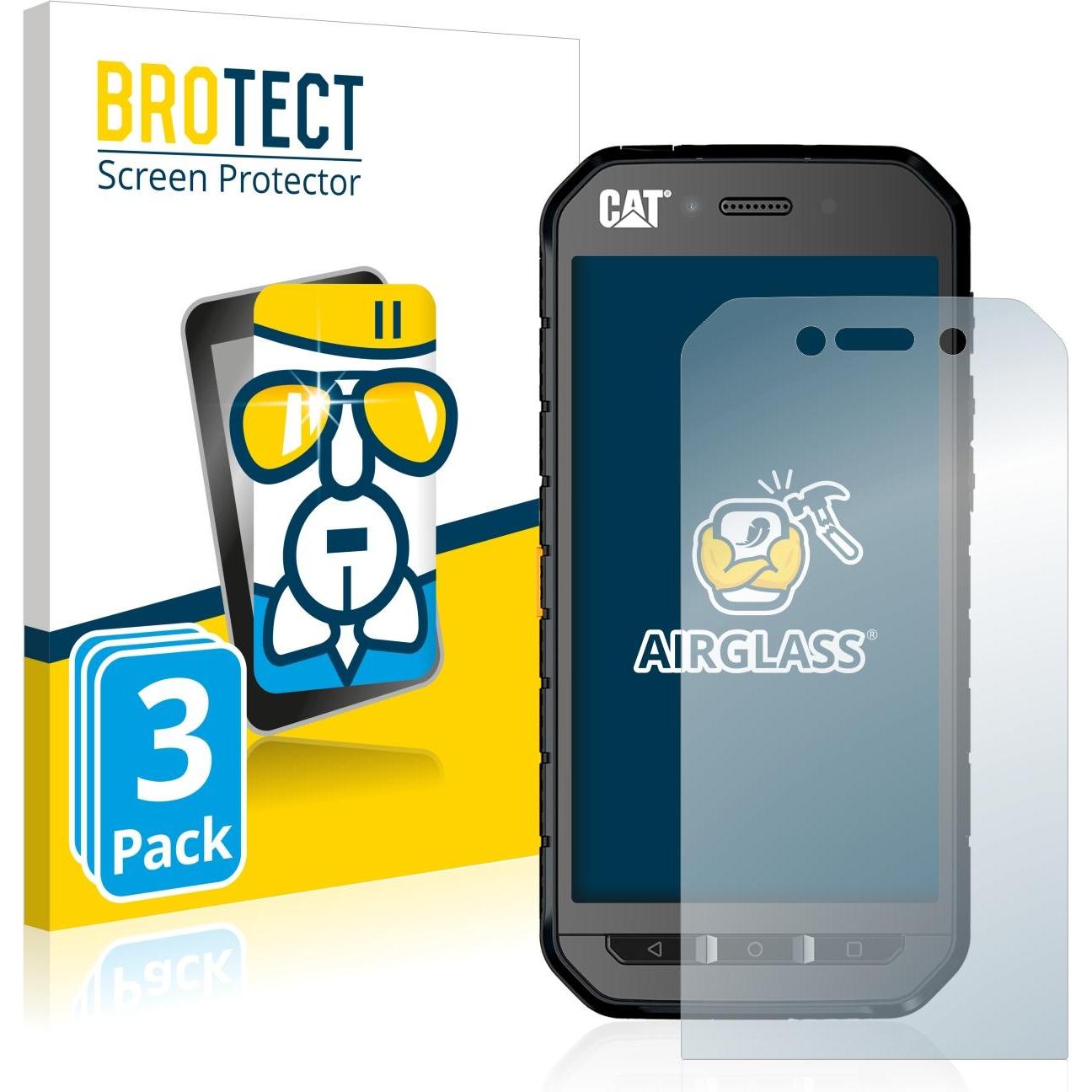 Thumbnail - BROTECT AirGlass Panzerglasfolie (3 Stück, CAT S41), Smartphone Schutzfolie, Transparent