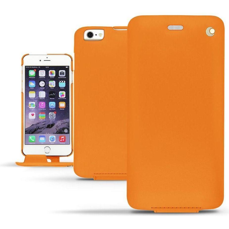 Noreve Lederschutzhülle vertikal (Apple iPhone 6 Plus), Smartphone Hülle, Orange
