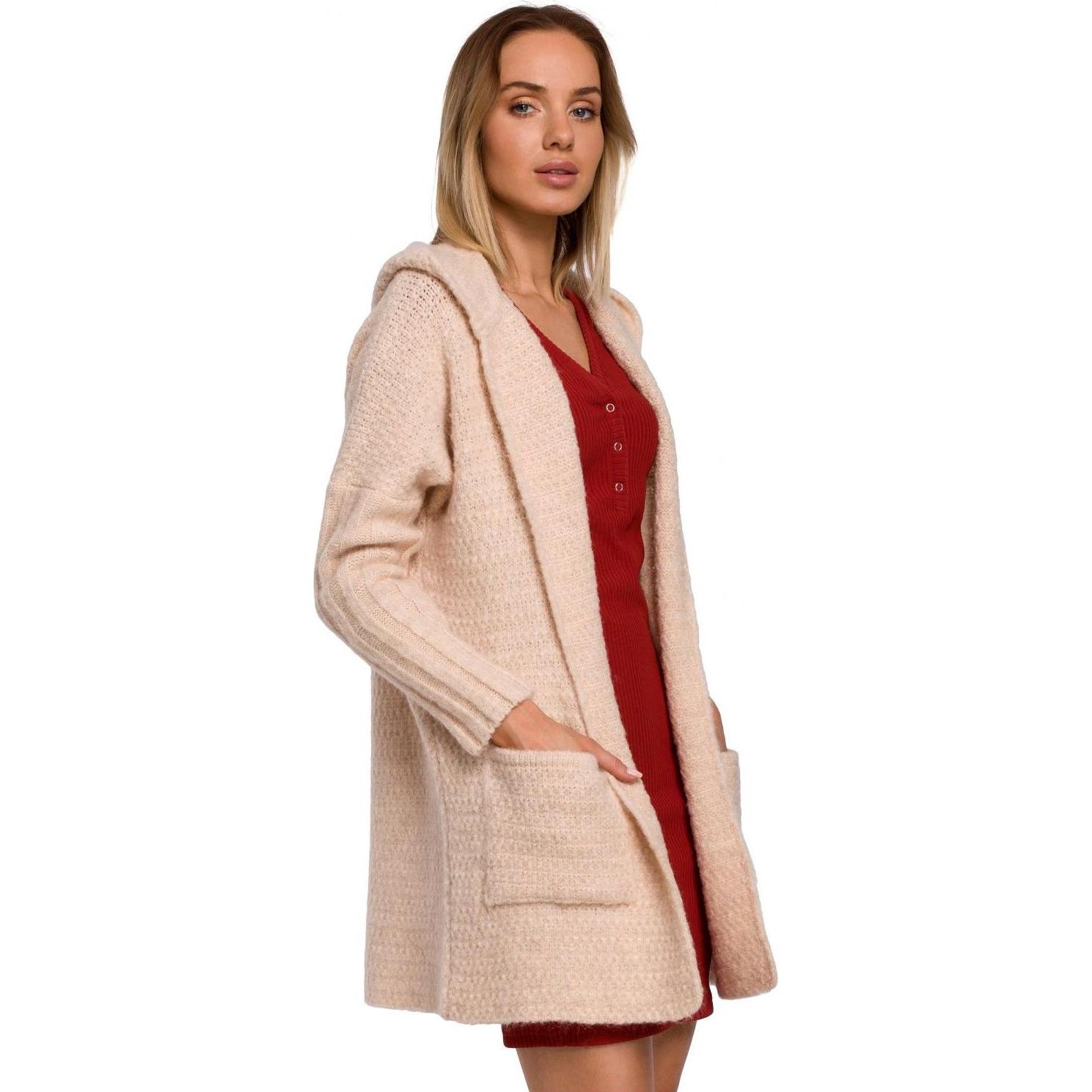 Thumbnail - Made of Emotion, Damen, Pullover, Cardigan model, Beige, (S, M)
