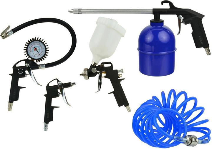 Produktbild GEKO Blas- und Spritzpistolen-Set mit Schlauch, 5-tlg.