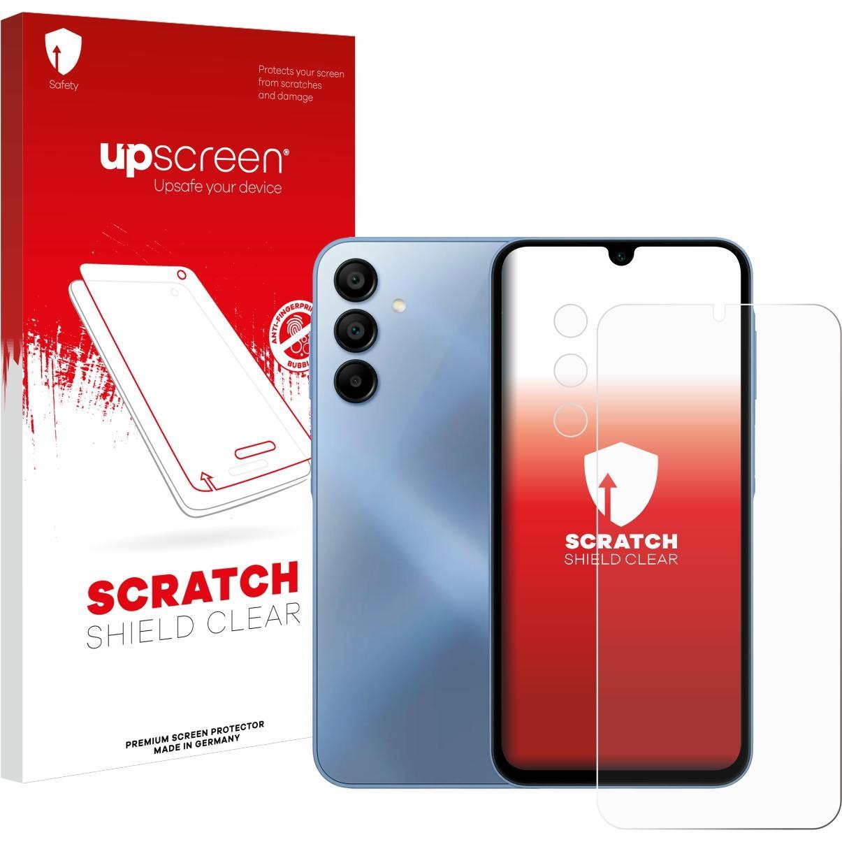 upscreen Scratch Shield Displayschutz (1 Stück, Samsung Galaxy A15), Smartphone Schutzfolie, Transparent