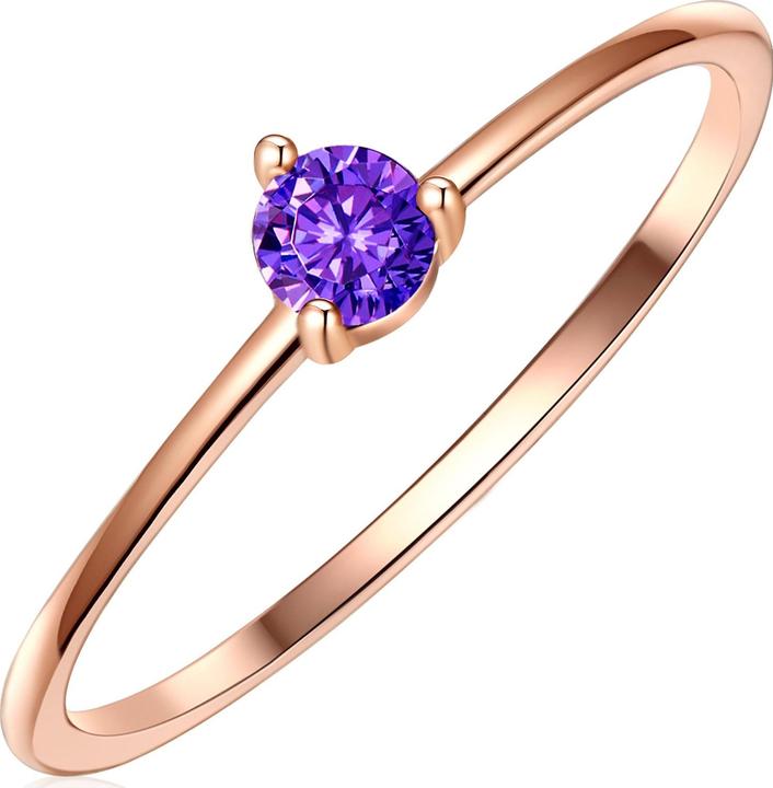Actual product image Glanzstücke München Ladies Sterling Silver Zirconia Rose Gold - 26589 (54, 925 Silver)
