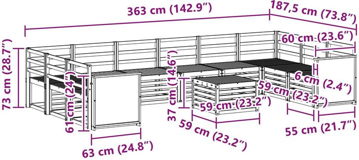 Produktbild vidaXL Outdoor-Sofa