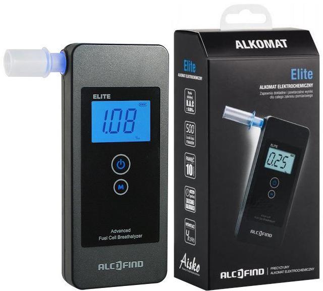 Produktbild Hi-tech medical ALCOFIND ELITE breathalyser Black Platinum electrochemical sensor Built-in display