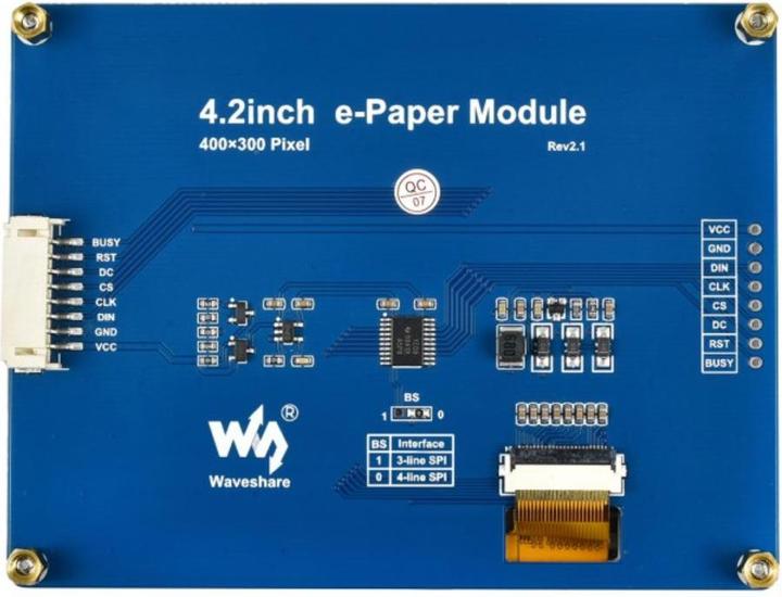 Produktbild WaveShare DEBO EPA 4.2 - Entwicklerboards - Display ePaper 4.2"" schwarz/weiss