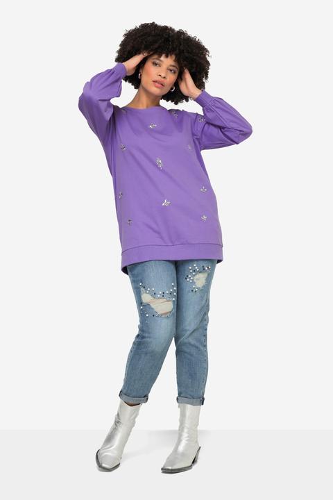 Produktbild Angel of Style Sweatshirt, Ziersteinchen, Rundhals, Ballon-Langarm (50)