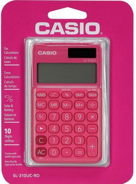 Produktbild Casio Taschenrechner SL310UCRD 10-stellig rot (Batterien)