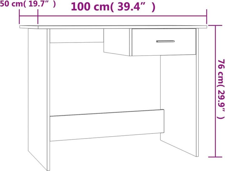 Produktbild VidaXL Schreibtisch (100 x 50 x 76 cm)