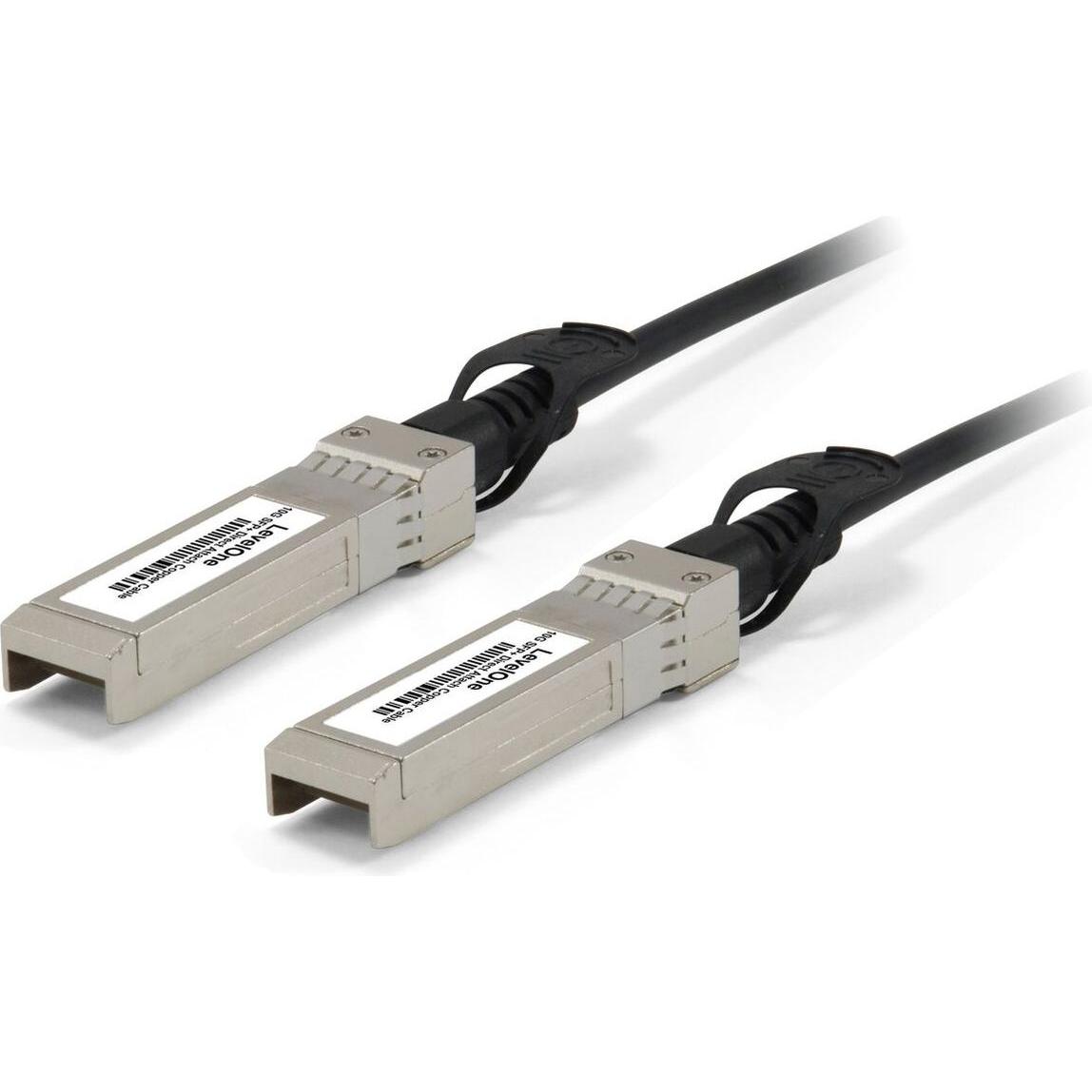 LevelOne Cavo di connessione diretta 10GBase, Ricetrasmettitore, Nero