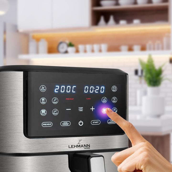 Produktbild Lehmann Heissluftfritteuse Air Fryer ‎LHODF-1435 mit Sichtfenster, 12 Programmen & Timer