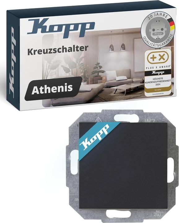 Produktbild Kopp 1 Stück Einsatz Kreuzschalter ATHENIS Anthrazit 587715087