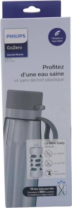 Actual product image Philips GoZero Daily Filtration bottle grey