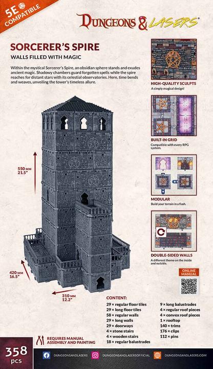 Actual product image Archon Studio Dungeons & Lasers Starter Set: SORCERER S SPIRE
