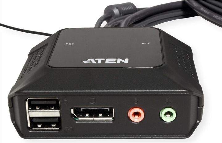 Immagine prodotto Aten CS52DP Interruttore KVM a 2 porte USB-C con cavo DisplayPort