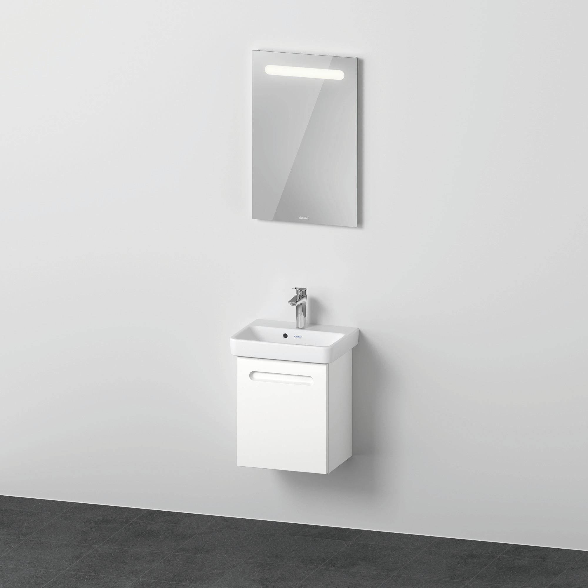 Duravit, Badmöbelset, No.1 Möbelset 450, inkl. Waschtisch, Waschtischunterbau mit Anschlag rechts, Spiegel