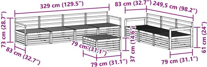 Produktbild vidaXL Outdoor-Sofa