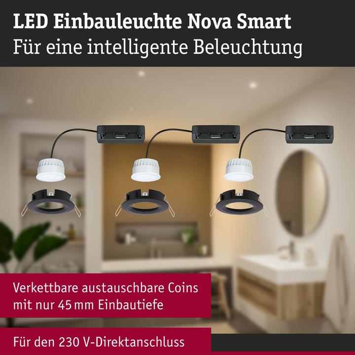 Produktbild Paulmann Einbauleuchte Nova Set Zigbee (530 lm)
