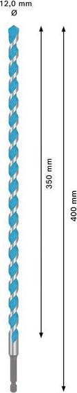 Produktbild Bosch Professional Zubehör Expert HEX-9 Multi Construction Bohrer, 12 x 350 x 400 mm (12 Millimeter)