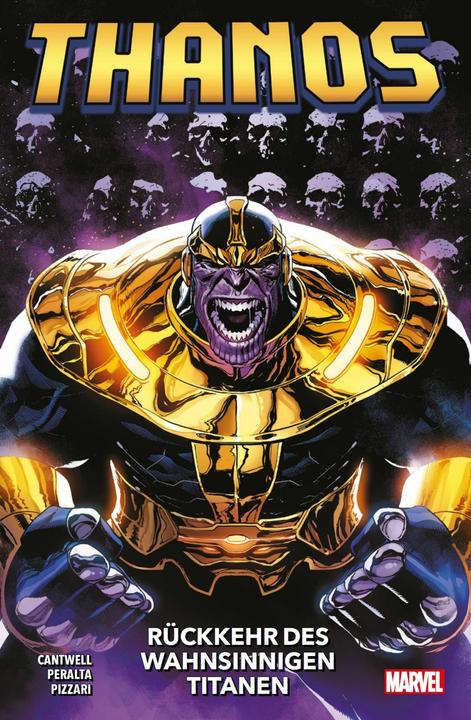 Actual product image Panini Thanos: Rückkehr des wahnsinnigen Titanen (German, Christopher Cantwell, Germán Peralta, Luca Pizzari, 2024)