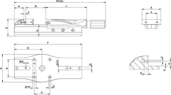Actual product image Röhm Machine vice RB-K Jaw width 135 mm with quick adjustment Clamping width 220 mm (220 mm)