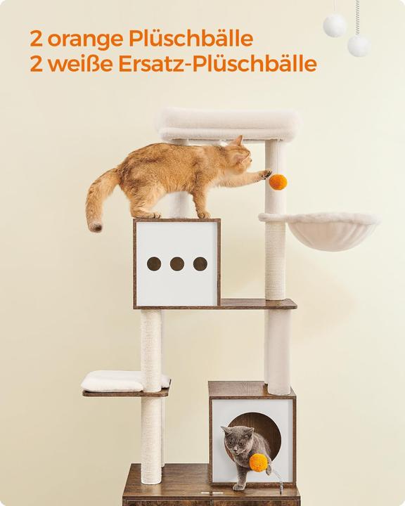 Immagine prodotto Feandrea Mr. Kittens (185 cm, Nero, Marrone rustico)
