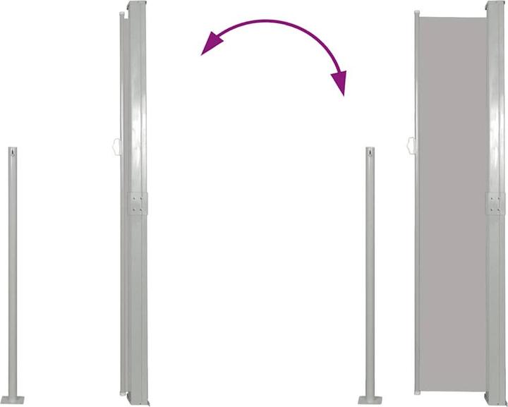 Produktbild vidaXL Balkon-Seitenmarkise (5 m)