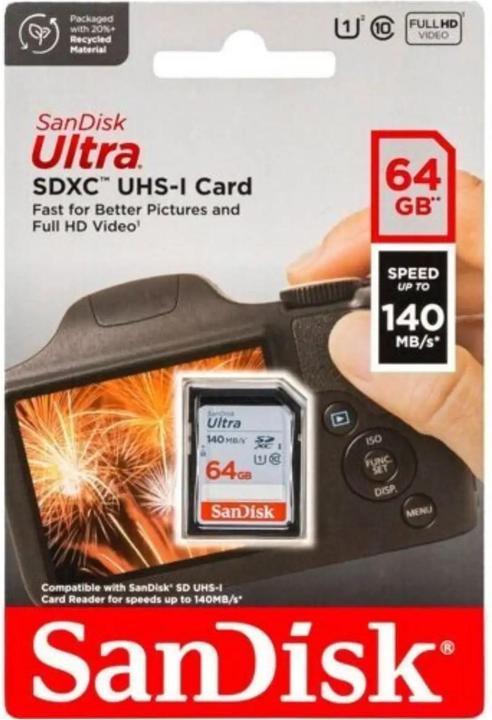 Image du produit SANDISK Ultra U1 (64 Go, SDXC, U1, UHS-I)